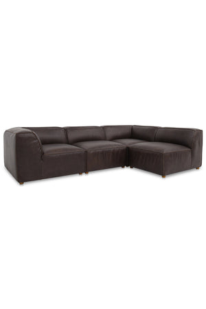 Modern European furniture - Top-Grain Leather Sectional Sofa - www.oroa.com
