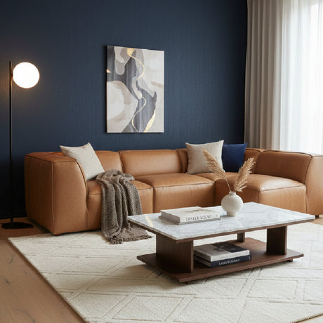 Top-Grain Leather Sectional Sofa | Novi Living Form