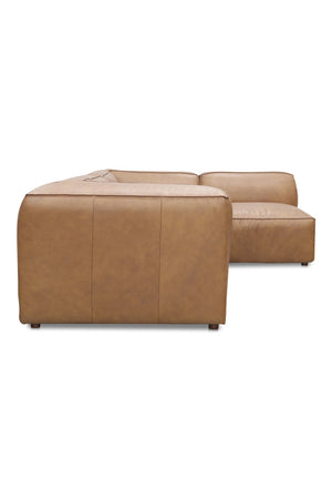 Modern European furniture - Top-Grain Leather Sectional Sofa - www.oroa.com