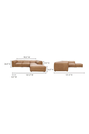 Modern European furniture - Leather Modular Sectional Sofa - www.oroa.com