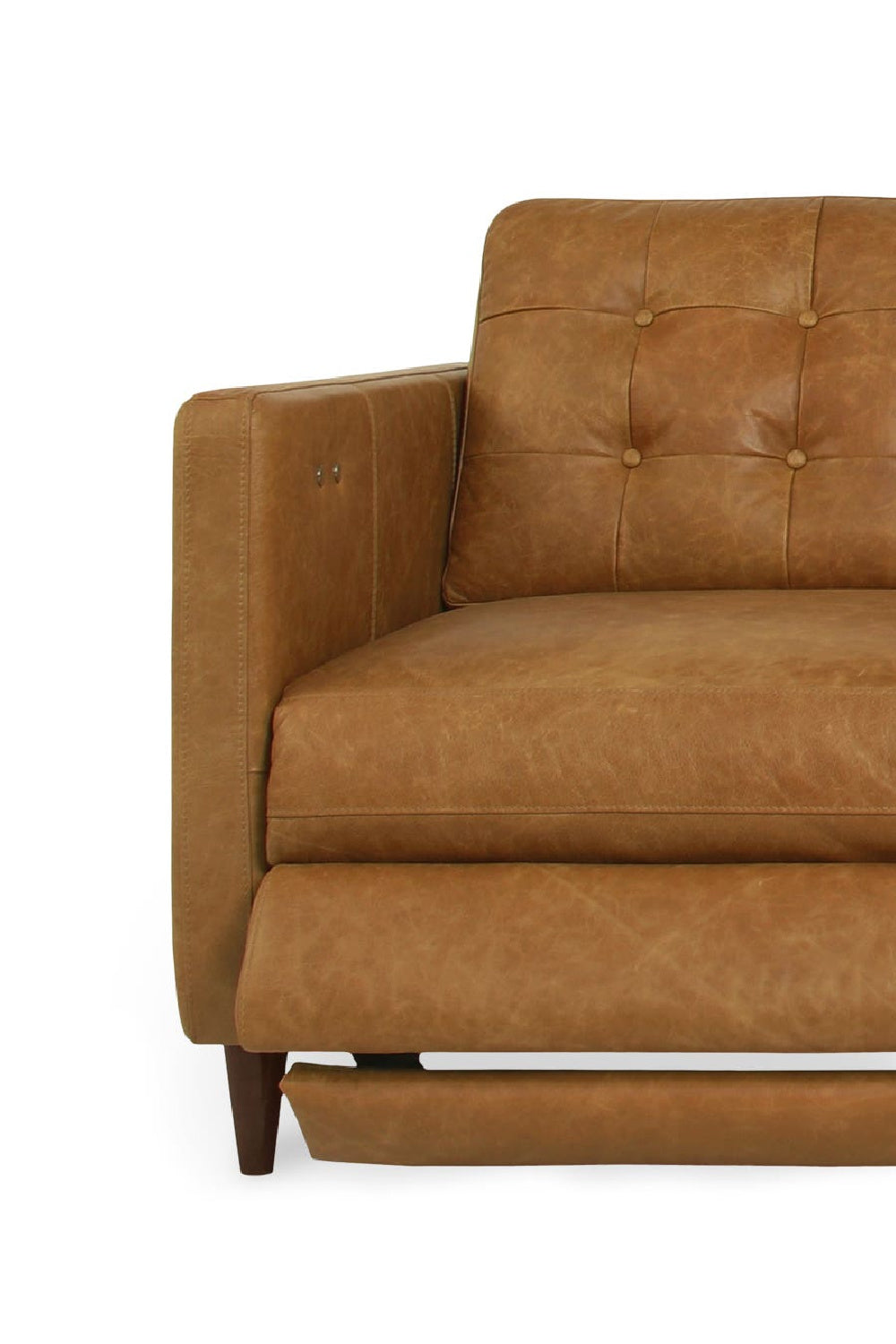 Mid-Century Leather Recliner Chair | Novi Living Bridgers Power | Oroa.com