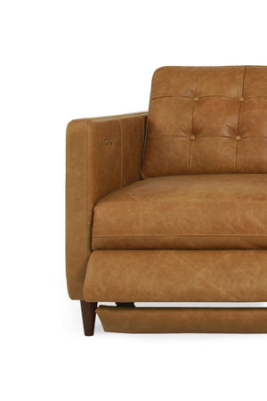 Mid-Century Leather Recliner Sofa | Novi Living Bridgers Power | Oroa.com