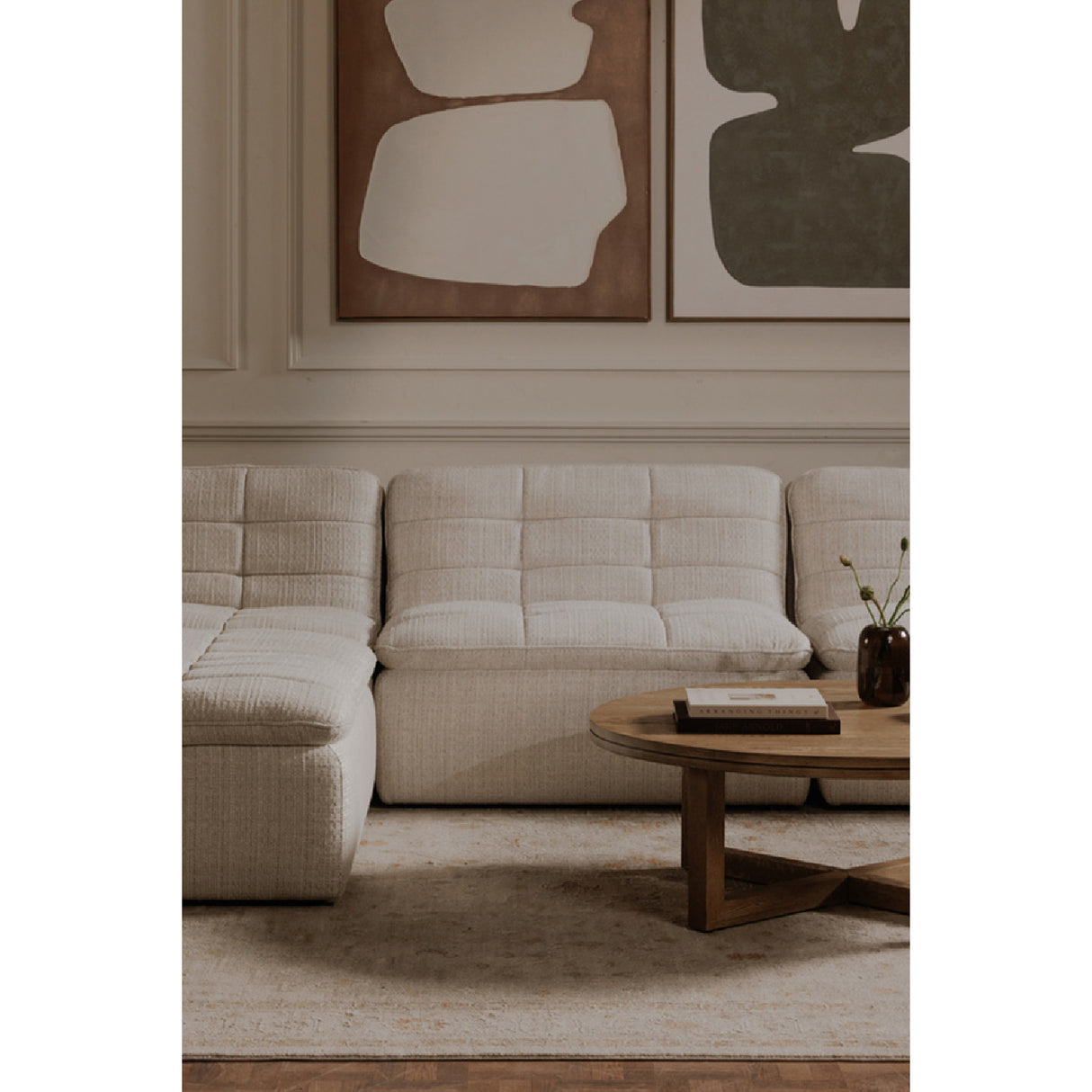   Grid Channeled Ottoman | Oroa.com