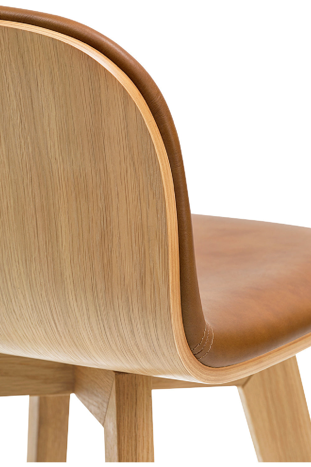 Modern European furniture - Tan Leather Counter Stool - www.oroa.com