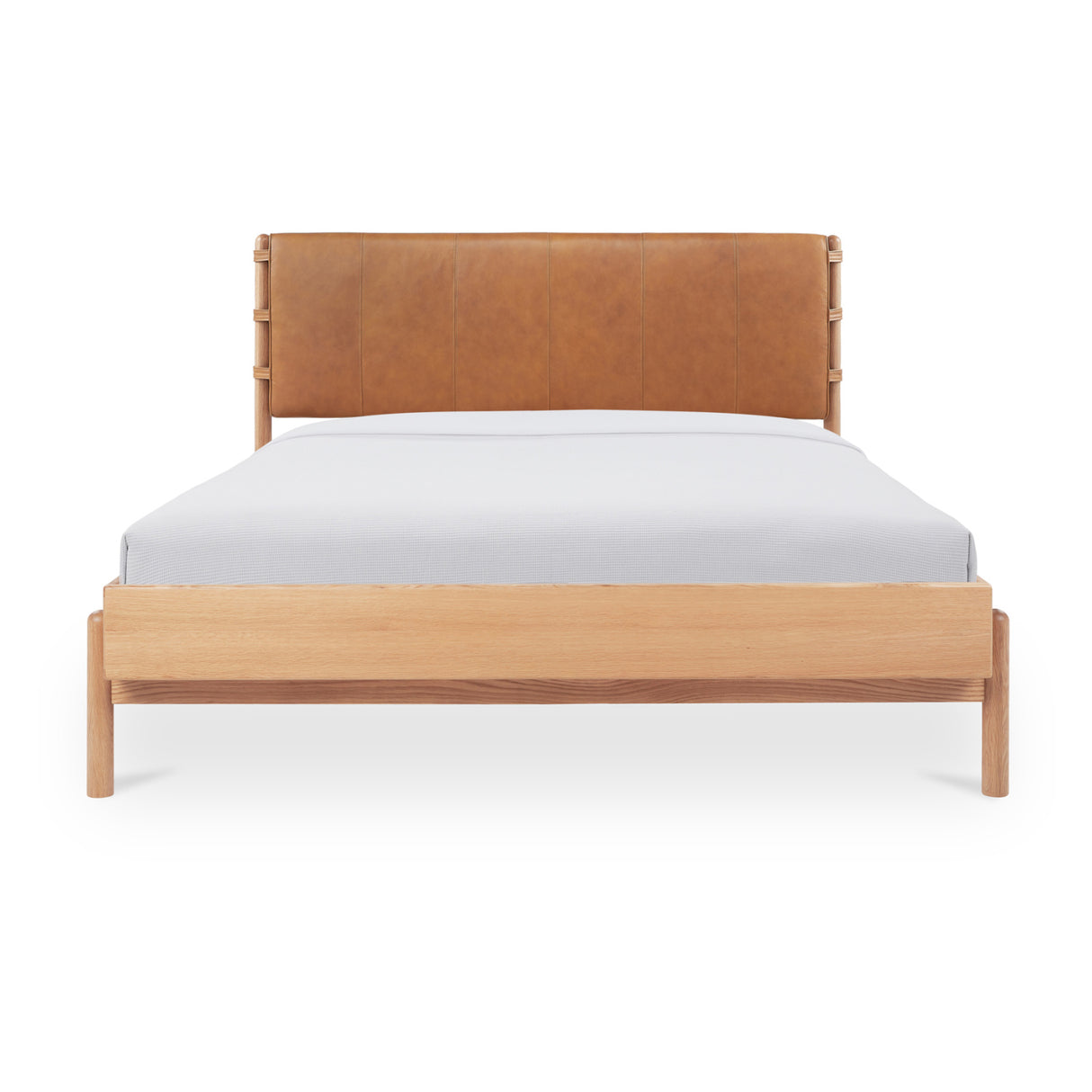 Brown Leather Bed | Novi Living Colby | Oroa.com