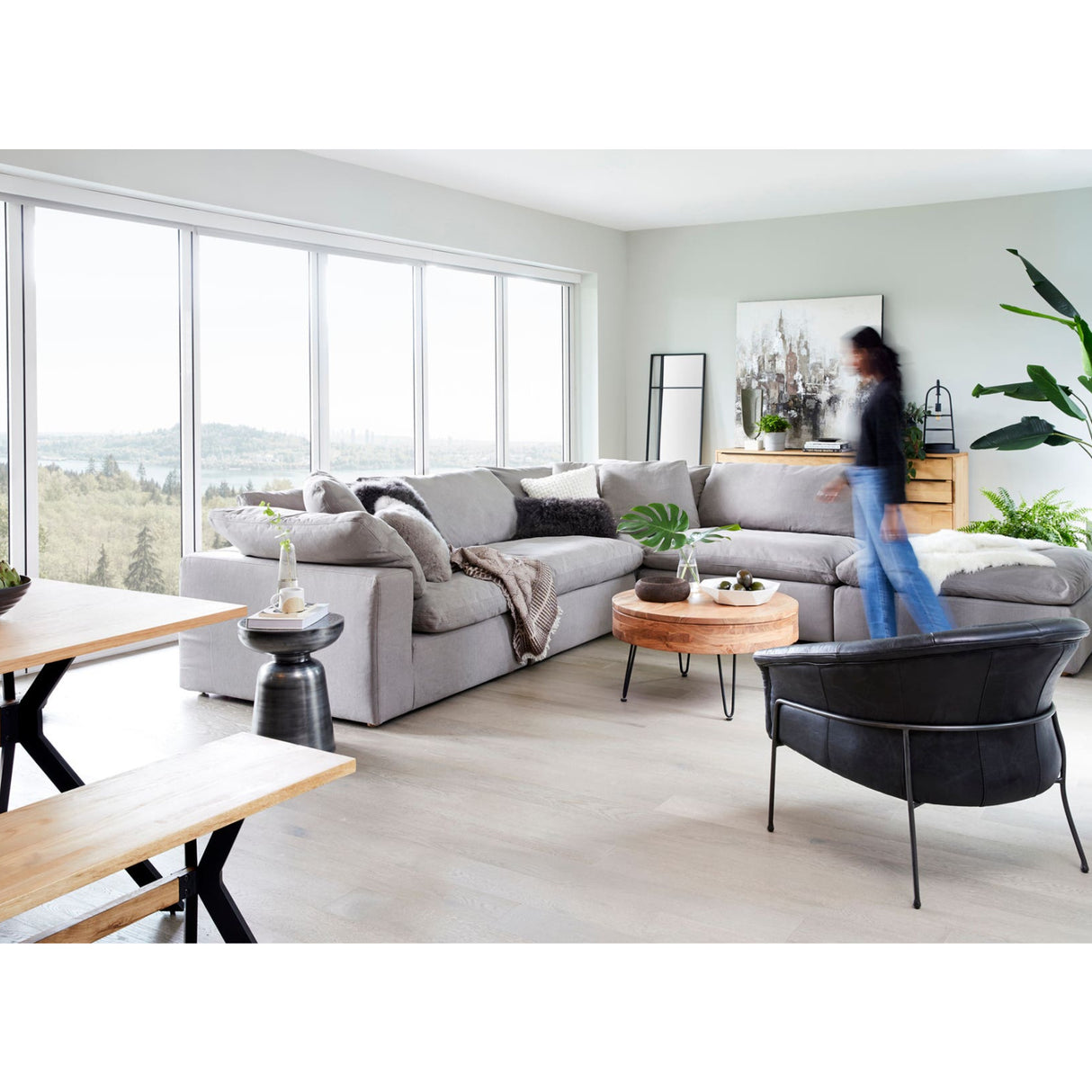 Modern European furniture - Fabric Upholstered Modular Chair - www.oroa.com