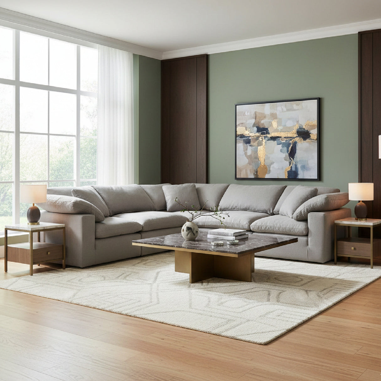 L-Shaped Modern Classic Modular Sofa | Novi Living Terra | Oroa.com