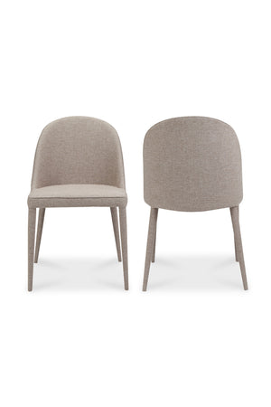 Modern European furniture - Gray Fabric Dining Chairs (2) - www.oroa.com