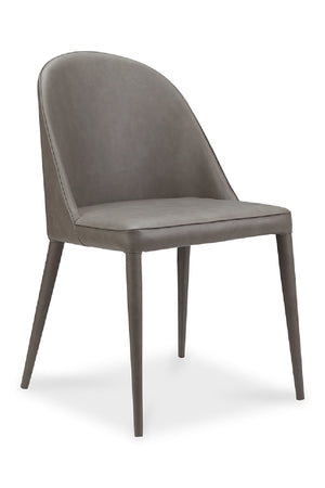 Modern European furniture - Gray Vegan Leather Dining Chairs (2) - www.oroa.com