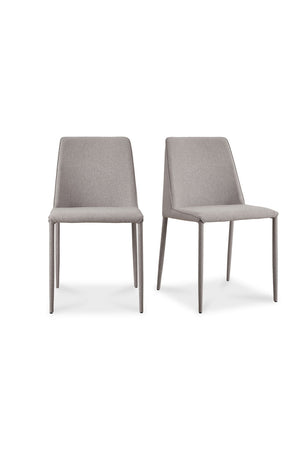 Modern European furniture - Gray Fabric Dining Chairs (2) - www.oroa.com