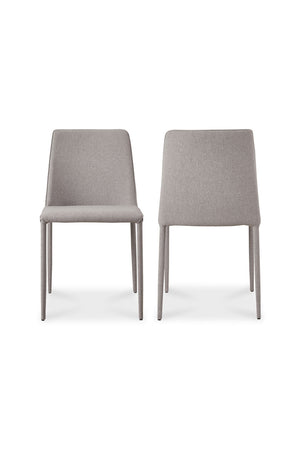 Modern European furniture - Gray Fabric Dining Chairs (2) - www.oroa.com