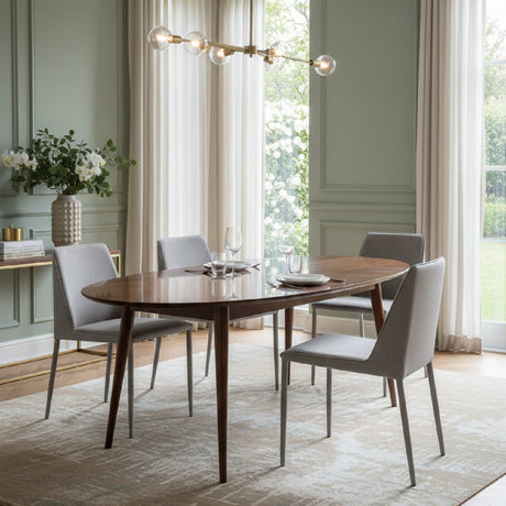Modern European furniture - Gray Fabric Dining Chairs (2) - www.oroa.com