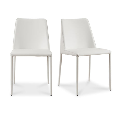 Modern European furniture - Minimalist Vegan Leather Dining Chairs (2) - www.oroa.com