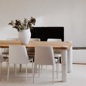 Modern European furniture - Minimalist Vegan Leather Dining Chairs (2) - www.oroa.com