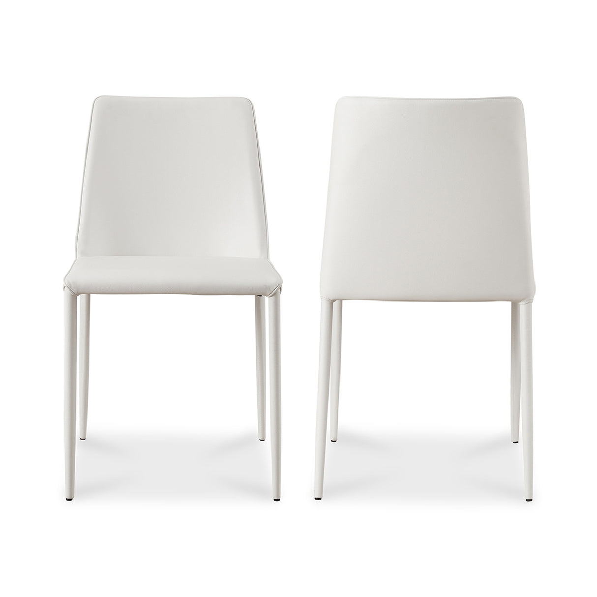 Modern European furniture - Minimalist Vegan Leather Dining Chairs (2) - www.oroa.com