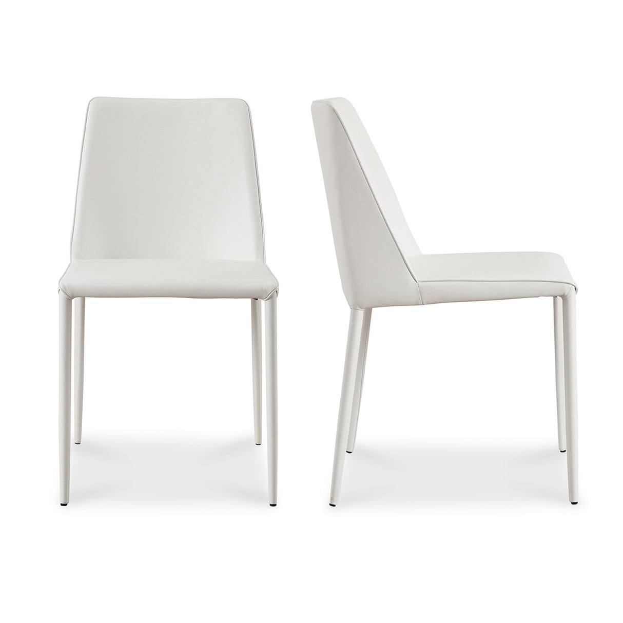 Modern European furniture - Minimalist Vegan Leather Dining Chairs (2) - www.oroa.com