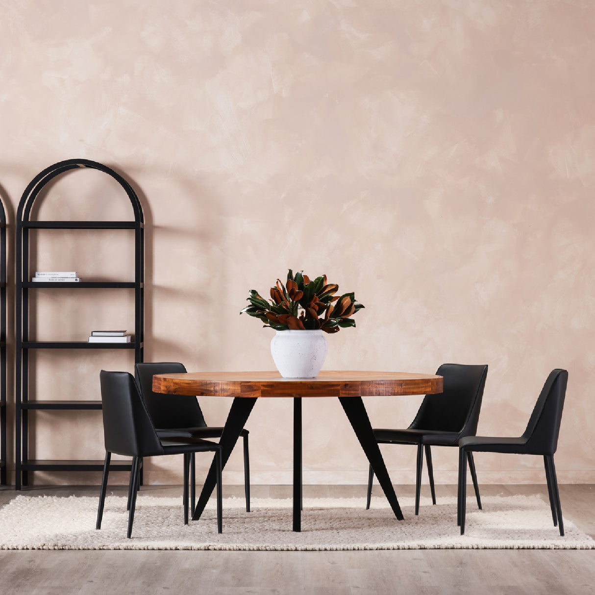 Modern European furniture - Minimalist Vegan Leather Dining Chairs (2) - www.oroa.com