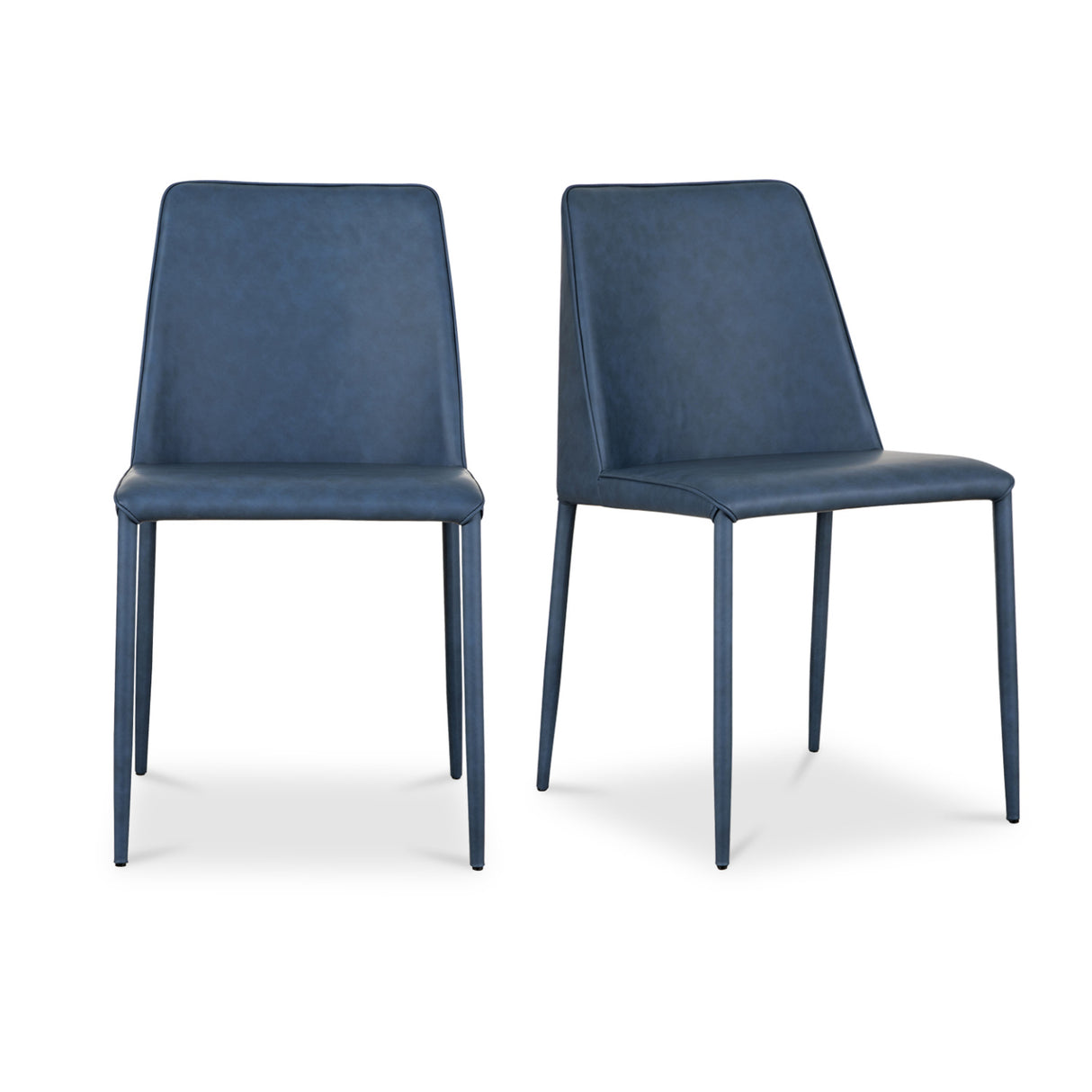 Modern European furniture - Minimalist Vegan Leather Dining Chairs (2) - www.oroa.com