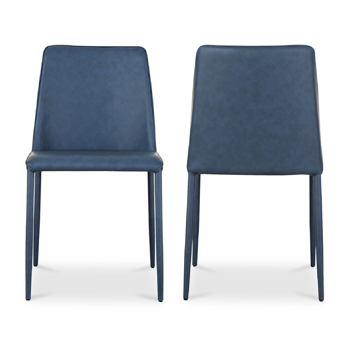 Modern European furniture - Minimalist Vegan Leather Dining Chairs (2) - www.oroa.com
