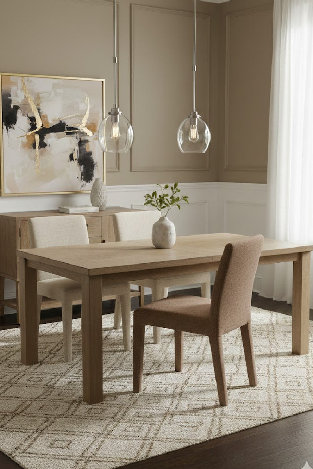 Fabric Upholstered Dining Chairs (2) | Novi Living Monte | Oroa.com
