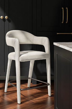 Open Barrel-Back Counter Stool | Novi Living Martens | Oroa.com