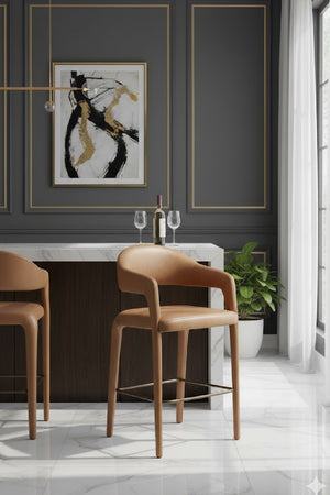 Open Barrel-Back Bar Stool | Novi Living Martens | Oroa.com
