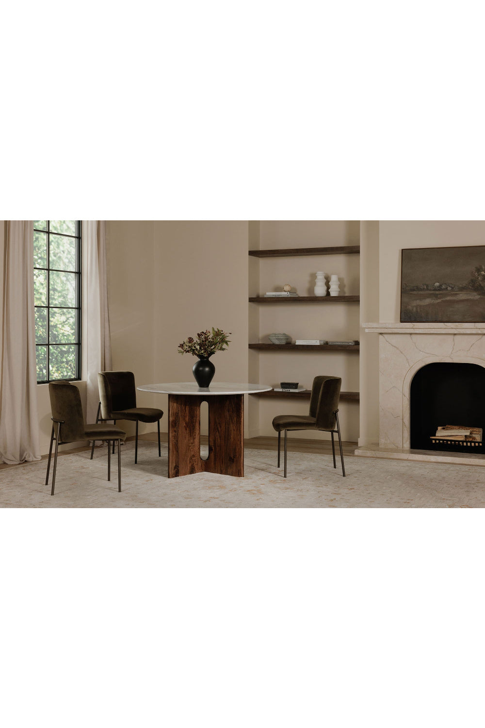 Blackened Bronze Frame Dining Chairs (2) | Novi Living Early | Oroa.com