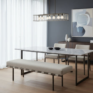   Modern European furniture - Beige Upholstered Dining Bench - www.oroa.com | Oroa.com