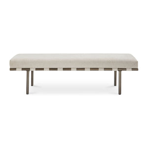   Modern European furniture - Beige Upholstered Dining Bench - www.oroa.com | Oroa.com