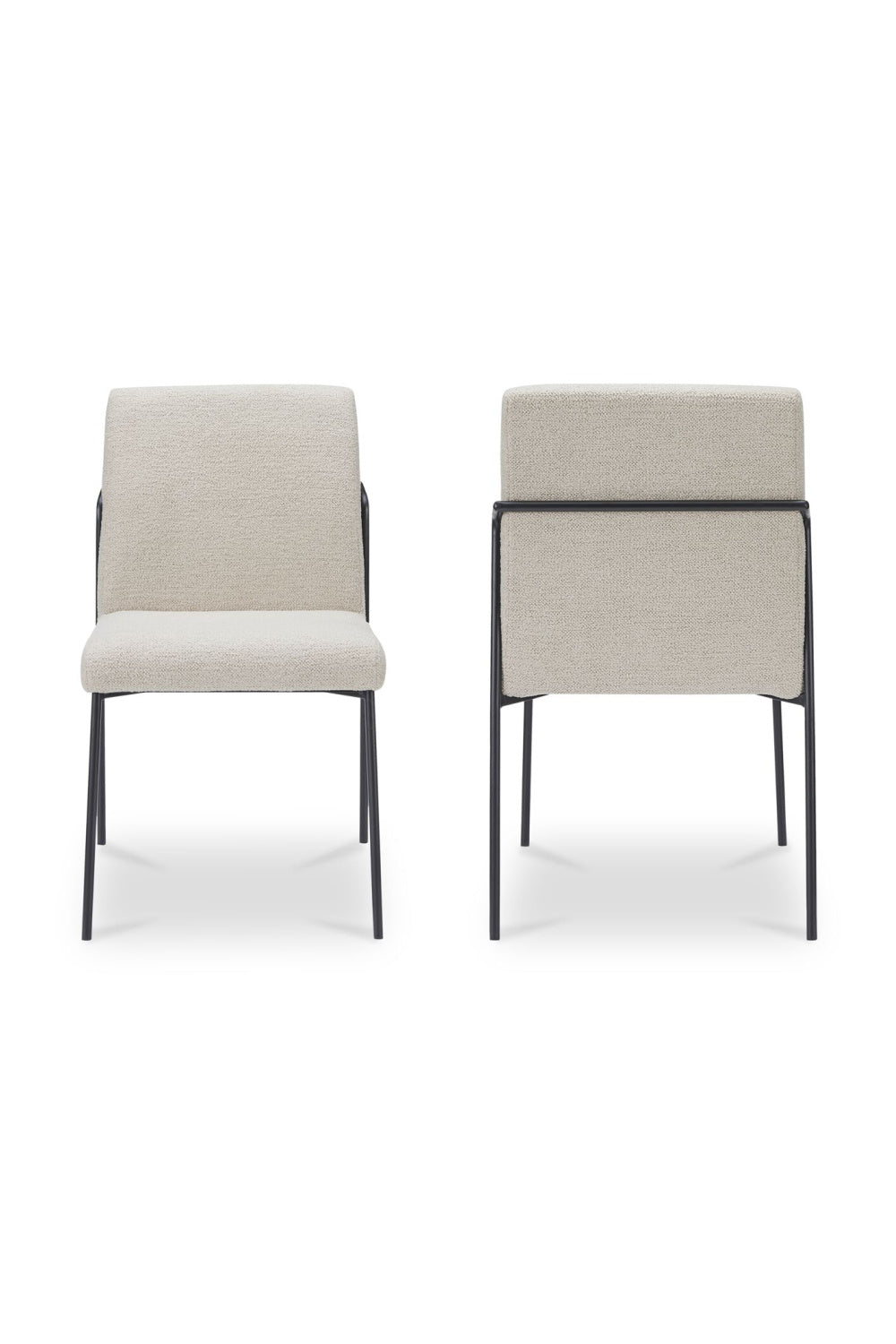   Modern European furniture - Minimalist Padded Dining Chairs (2) - www.oroa.com | Oroa.com