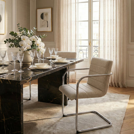 Channeled Cantilever Dining Chairs (2) | Novi Living Pedro | Oroa.com
