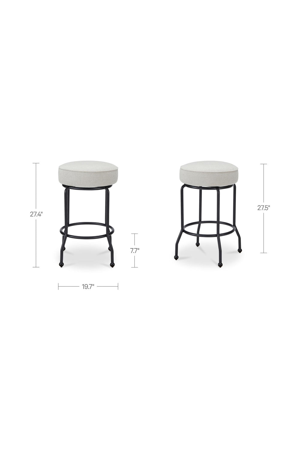 Padded Seat Swivel Counter Stool | Novi Living Kelsey | Oroa.com