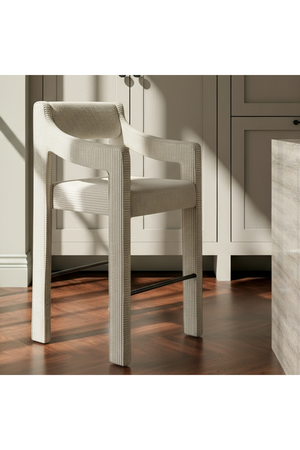 Upholstered Sloped-Arm Counter Stool | Novi Living Elise | Oroa.com