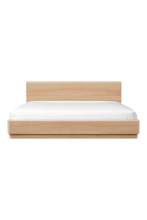 Light Oak Scandinavian Bed | Novi Living Round Off | Oroa.com