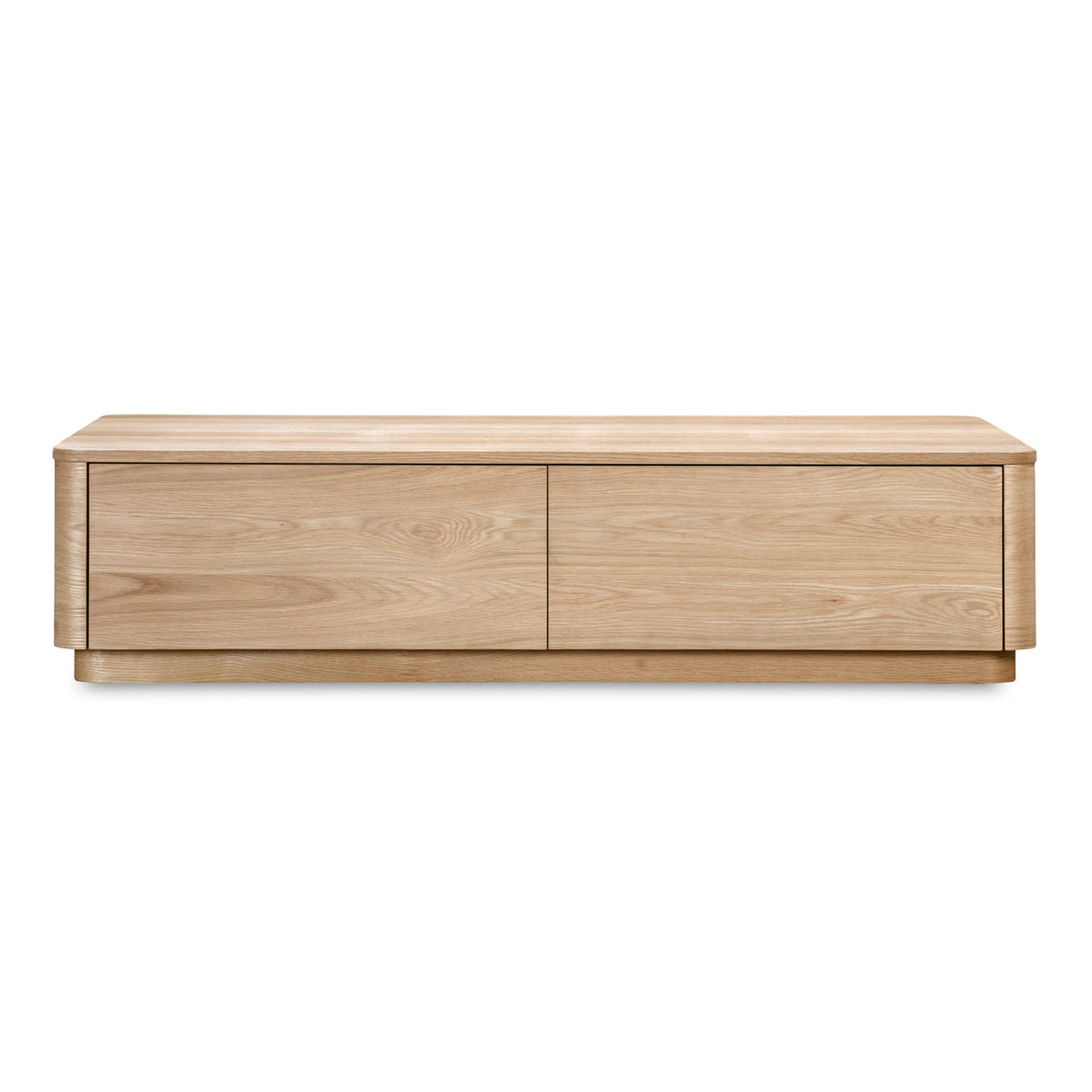 2-Drawer Wooden Coffee Table | Novi Living Round Off | Oroa.com