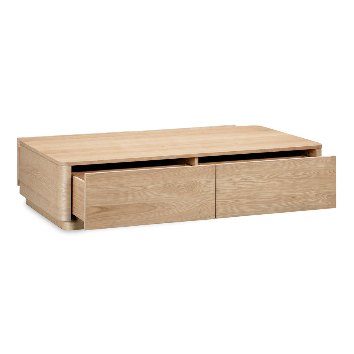2-Drawer Wooden Coffee Table | Novi Living Round Off | Oroa.com