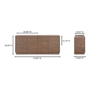 4-Door Wooden Sideboard | Novi Living Round Off | Oroa.com