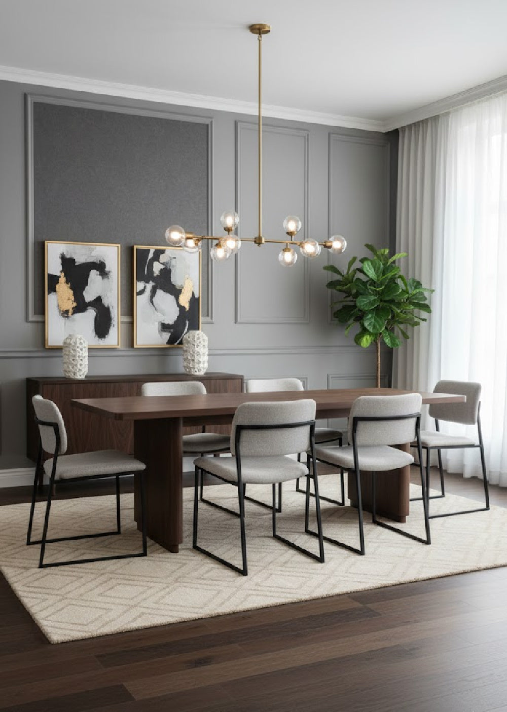 Rectangular Oak Dining Table | Novi Living Round Off | Oroa.com