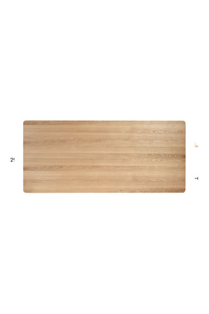 Rectangular Oak Dining Table | Novi Living Round Off | Oroa.com