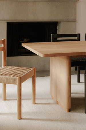 Rectangular Oak Dining Table | Novi Living Round Off | Oroa.com