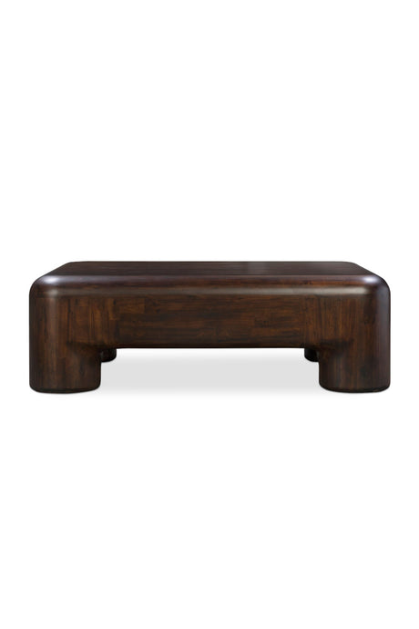 Modern European furniture - Brown Acacia Coffee Table - www.oroa.com