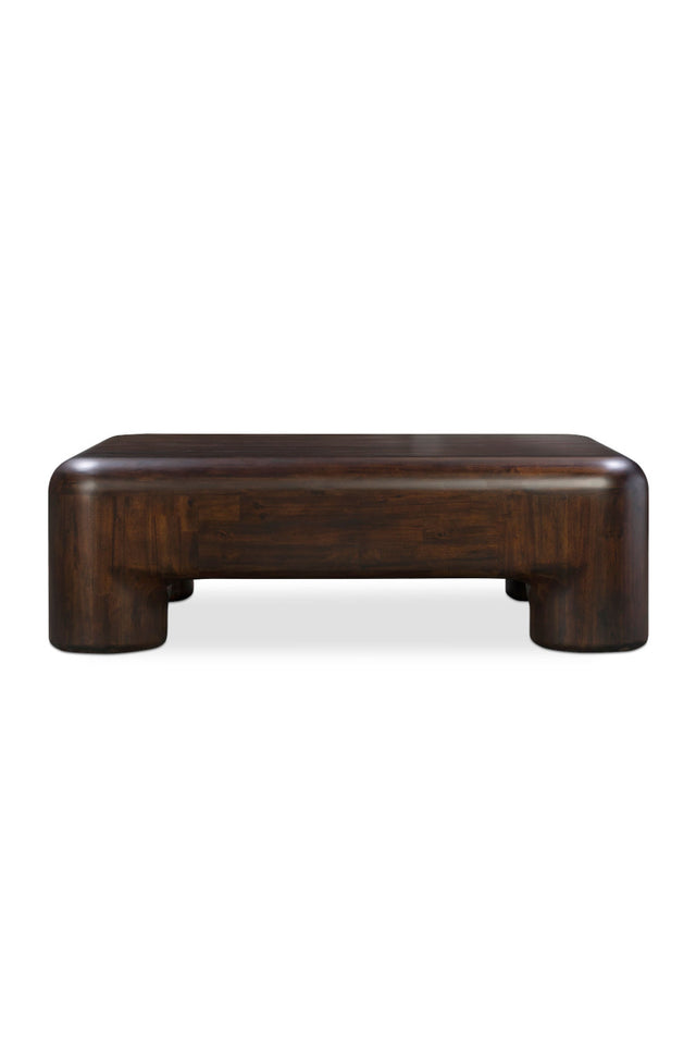 Modern European furniture - Brown Acacia Coffee Table - www.oroa.com