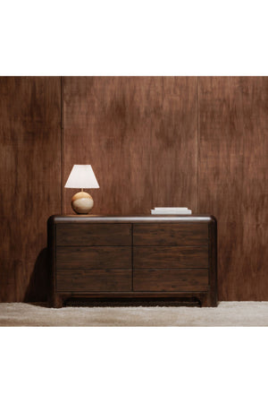   Modern European furniture - Brown Acacia 6-Drawer Dresser - www.oroa.com | Oroa.com