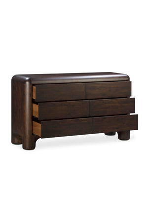   Modern European furniture - Brown Acacia 6-Drawer Dresser - www.oroa.com | Oroa.com