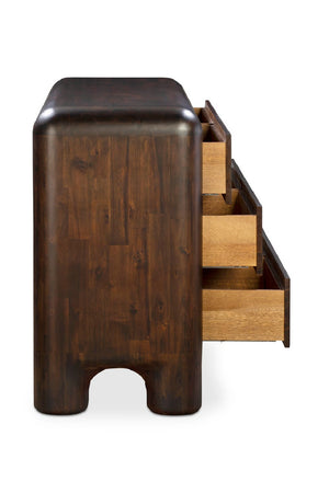   Modern European furniture - Brown Acacia 6-Drawer Dresser - www.oroa.com | Oroa.com