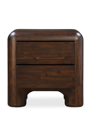   Brown Acacia 2-Drawer Nightstand | Oroa.com