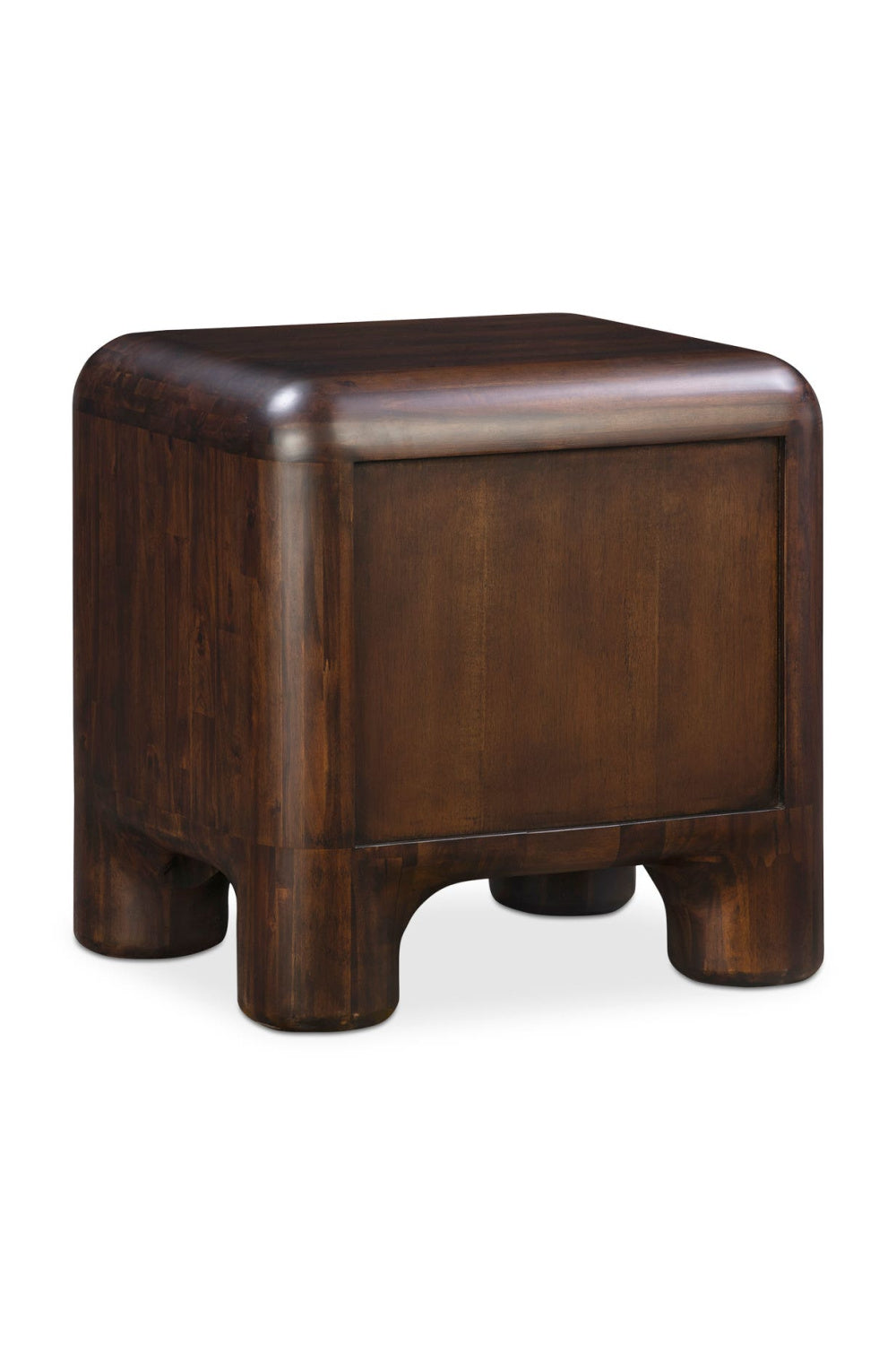   Brown Acacia 2-Drawer Nightstand | Oroa.com