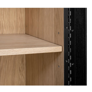 Modern European furniture - Black Solid Ash Tall Cabinet - www.oroa.com