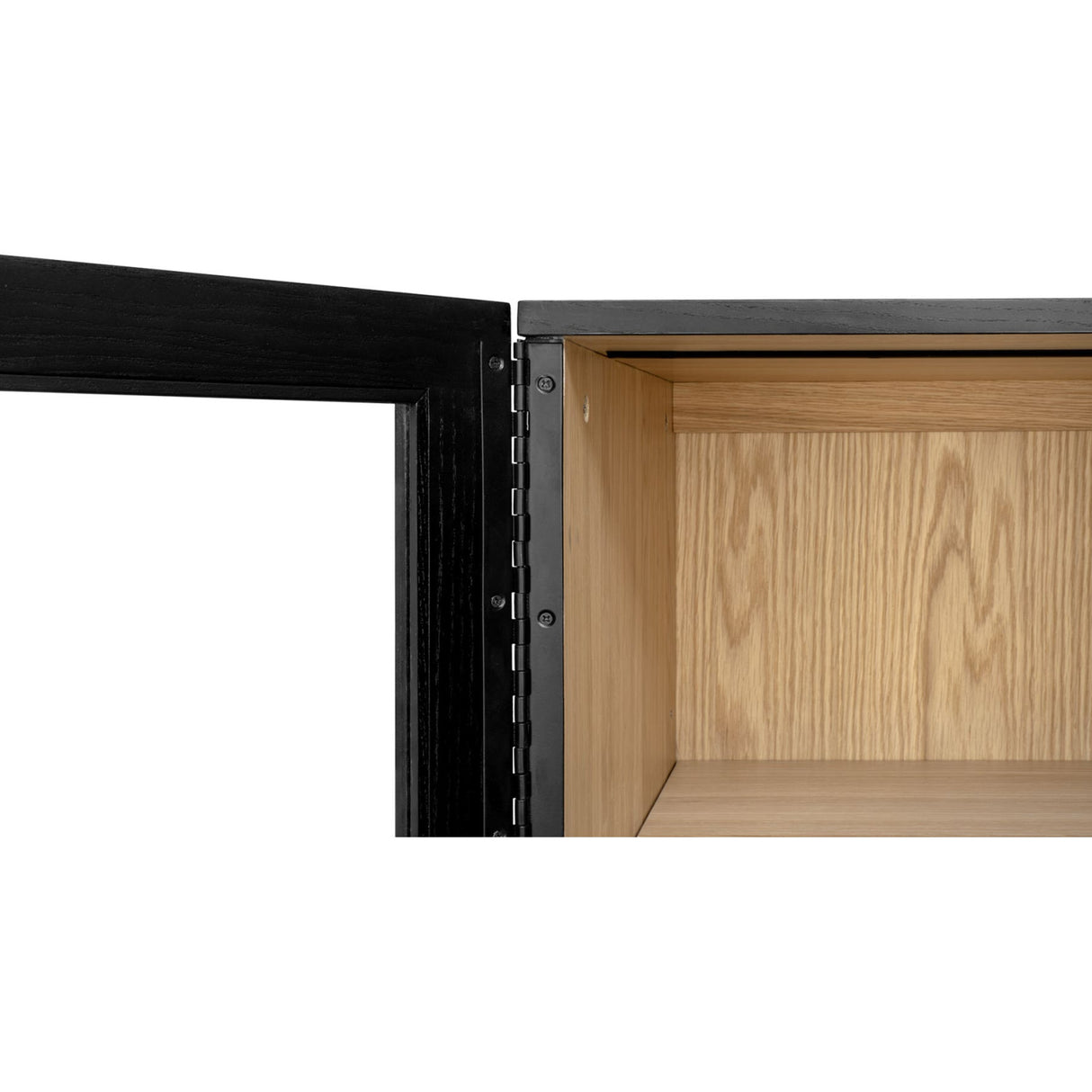 Modern European furniture - Black Solid Ash Tall Cabinet - www.oroa.com