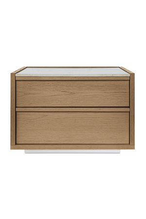   Modern European furniture - 2-Drawer Solid Oak Nightstand - www.oroa.com | Oroa.com